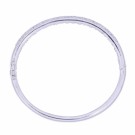 90-10161-610 OVAL ARMRING I RODINERT SØLV MED ZIRKONER - BREDDE: 4,3 MM thumbnail