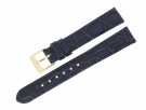 S34514 NAVY BLÅ SKINNREIM MED CROCO MØNSTER - BREDDE: 16 MM thumbnail