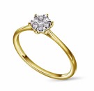 58215 PAN JEWELRY - ILLUSJON RING I GULL MED 0,15 CT WSi DIAMANTER thumbnail