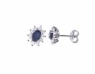 SE5420 HVITTGULL ROSETT ØREPYNT MED SAFIR 1,75 CT OG DIAMANTER 0,67 CT TWP - 9 MM x 11,7 MM thumbnail