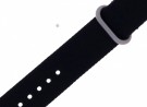 S38071 22 MM SORT NATO REIM MED GRÅ SPENNE - L:29 CM thumbnail