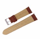 S33827 BRUN REIM I KALVESKINN MED BLANK KROKODILLE OVERFLATE OG SØM - BREDDE: 22 MM thumbnail