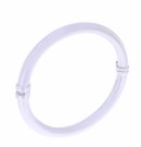 15786-E OVAL ARMRING I RODINERT SØLV MED ZIRKONER - BREDDE: 6 MM thumbnail