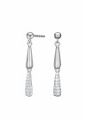 30454510900 ROMYNOR - DRÅPE ØREPYNT I RODINERT SØLV MED CUBIC ZIRKONIA - BREDDE: 3,8 MM x HØYDE: 26 MM thumbnail