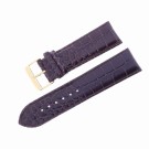 S20965 MØRK BRUN REIM I KALVESKINN MED ALLIGATOR OVERFLATE OG SØM - BREDDE: 24 MM thumbnail