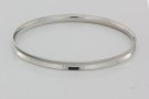 B0HVG MASSIV HVITTGULL ARMRING MED BUET PROFIL - BREDDE: 5 MM thumbnail