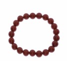 SE18-812 ARMBÅND MED RØD JASPIS  - LENGDE: 18 CM -  DIAMETER: 8 MM thumbnail