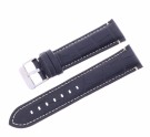 S38084 SORT REIM I KALVESKINN MED KROKODILLE OVERFLATE OG HVIT SØM - BREDDE: 22 MM thumbnail