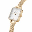 DW00100730 DANIEL WELLINGTON - QUADRO MINI - HVIT TALLSKIVE OG GULLFARGET KASSE MED ZIRKONER - 5,4 x 18,2 MM thumbnail