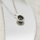 1615980 HVITT GULL ROSET ANHENG MED SORT SAFIR  OG DIAMANTER CT WSi 0,0816 -  B: 13 MM x H: 21 MM thumbnail