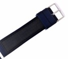 S38107 SILIKONREIM MED KARBONFIBER - SORT MED NAVY BLÅ KANT OG SORT SØM - 24 MM thumbnail