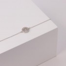 80450750900 CAIANOR - LIVETS TRE ARMLENKE I RODINERT SØLV MED BLANKE CUBIC ZIRKONIA - LENGDE: 17 CM + 1,5 CM thumbnail