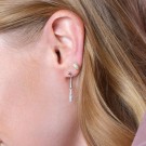 30454510900 ROMYNOR - DRÅPE ØREPYNT I RODINERT SØLV MED CUBIC ZIRKONIA - BREDDE: 3,8 MM x HØYDE: 26 MM thumbnail