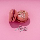 992728 GLITZ CREOLER I FORGYLT SØLV MED ZIRKONER - BREDDE: 5 MM x HØYDE: 24 MM thumbnail