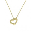 41.6794.585 GULL HJERTE MED DIAMANT 0,015 CT TWSi  OG GULLKJEDE - B:12 MM x H:11,5 thumbnail