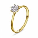 58215 PAN JEWELRY - ILLUSJON RING I GULL MED 0,15 CT WSi DIAMANTER thumbnail