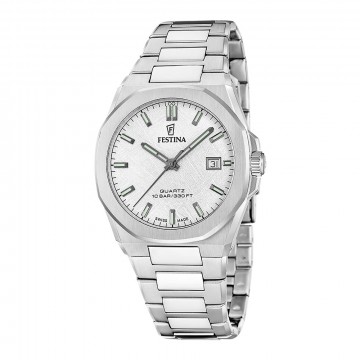 F20100-1 FESTINA HERREUR I STÅL MED SAFIRGLASS - DIAMETER: 39 MM