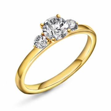 N240621 GEMS BY GULLDIA - PRINCESS RING I GULL MED 0,95 CT LAB DIAMANT