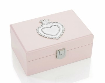 3488 ROSA SMYKKESKRIN MED TINN HJERTE - L: 150 x B: 105 x H: 65 MM