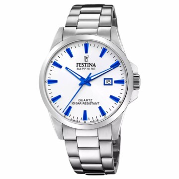 F20024-5 FESTINA HERREUR I STÅL MED SAFIRGLASS - DIAMETER: 41 MM