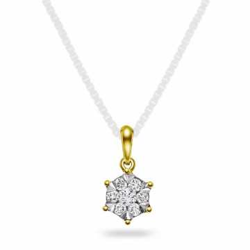 59994 PAN JEWELRY - ILLUSJON ANHENG I GULL MED 0,15 CT WSi DIAMANTER - DIAMETER: 7 MM