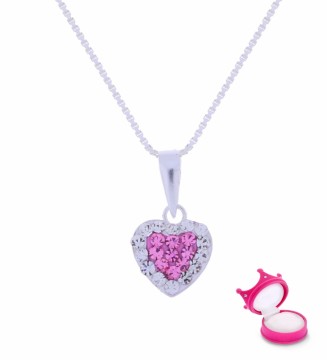7715RO HJERTE MED ROSA OG BLANKE ZIRKONER