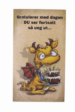 025-2 GRATULASJONSKORT MED TEKST - MÅL: 98 x 172 MM