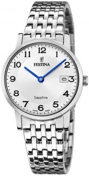 F20019-4 FESTINA DAMEUR I STÅL MED SAFIRGLASS - DIAMETER: 29 MM